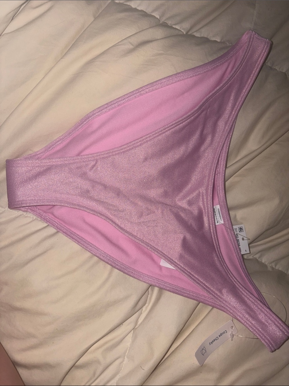 Hollister Pink Shiny Bikini Bottom
